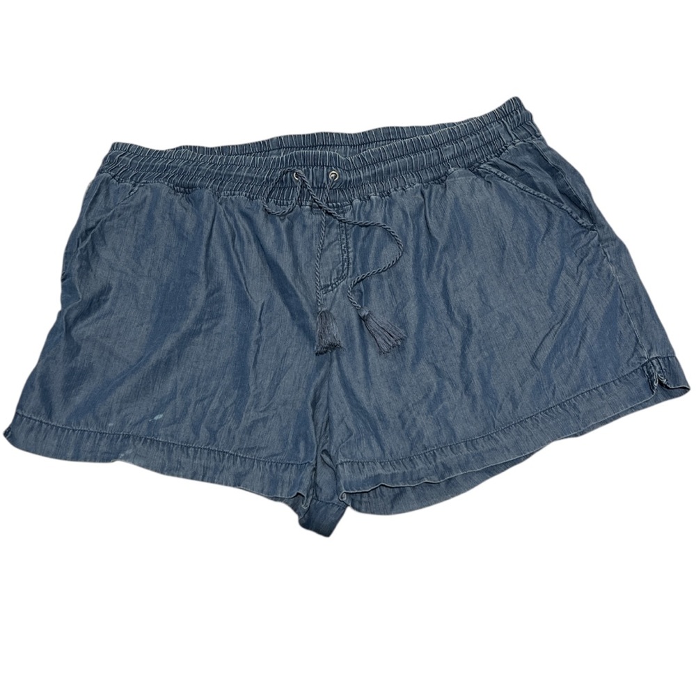 Westbound Women’s Chambray-Like Flowy Blue Shorts size 3X